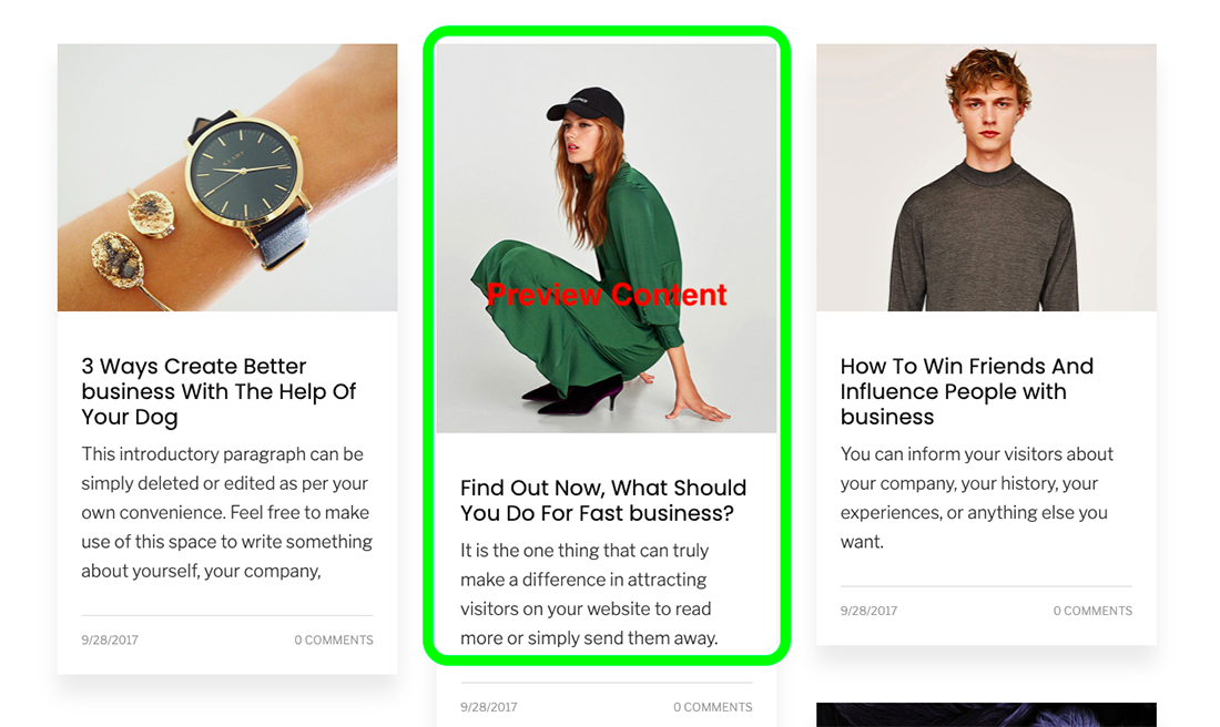 Preview Content Created By Read More Break Element