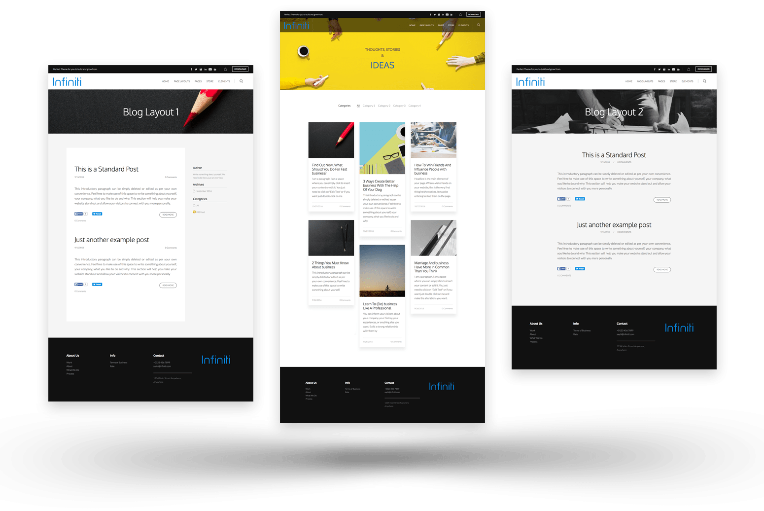 Infiniti Blog Layouts