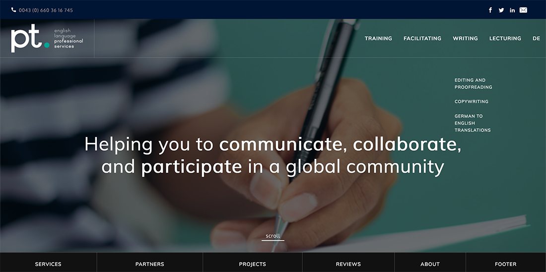 Weebly Website Design Example - Paul Talbot 