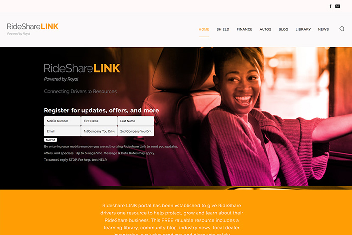 Case study website - Ride Share Link