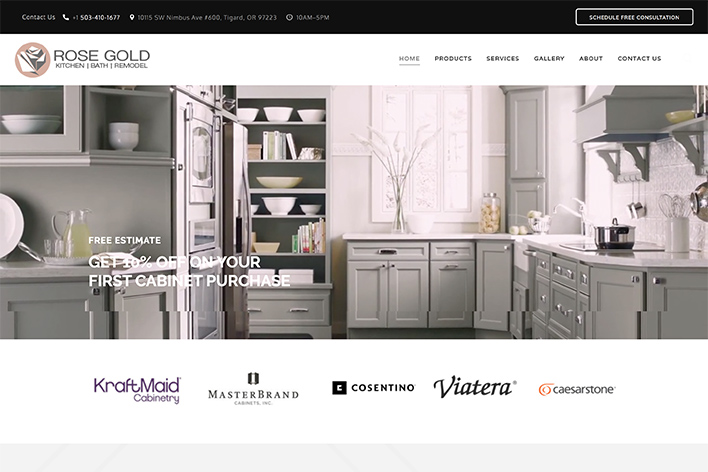 Case study website - Rose Gold Design And Build