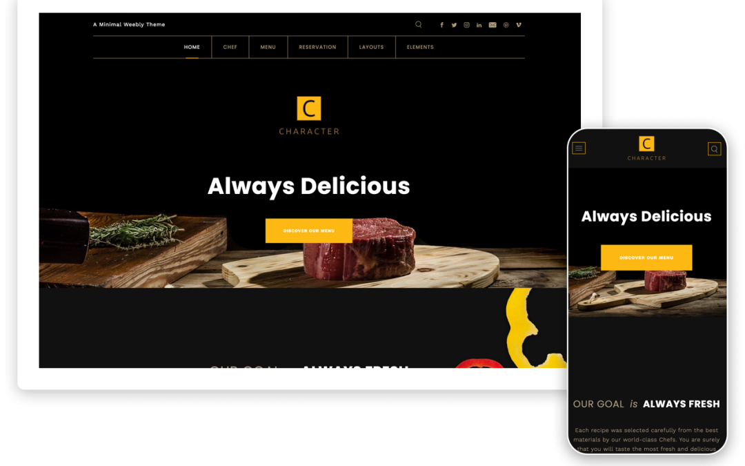 Character Weebly Theme