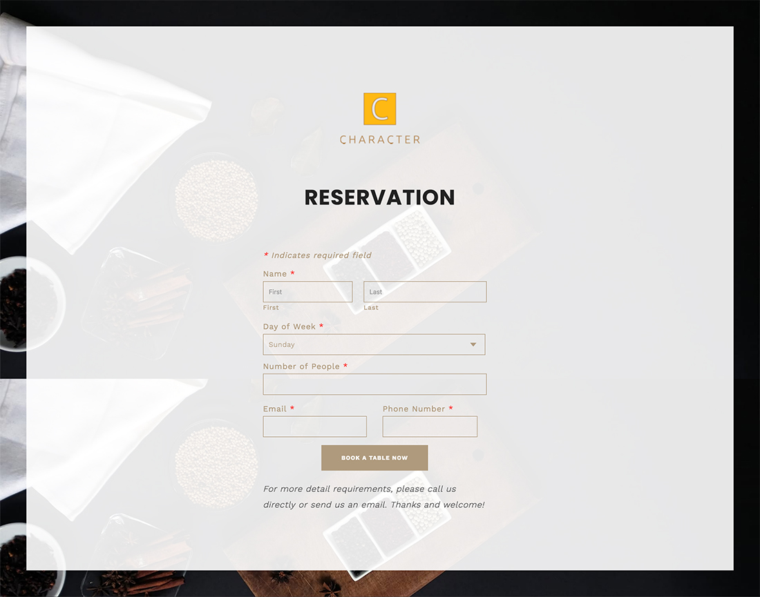 Character Splash Layout (Blank Layout)