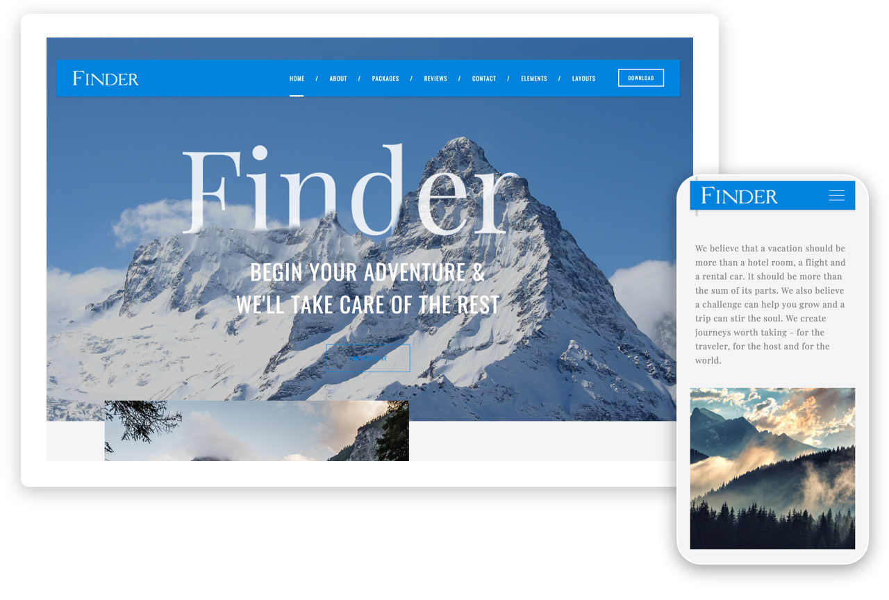 Finder Weebly Theme For Hotel 
