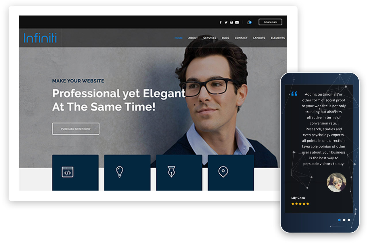 Infiniti Weebly Business Theme