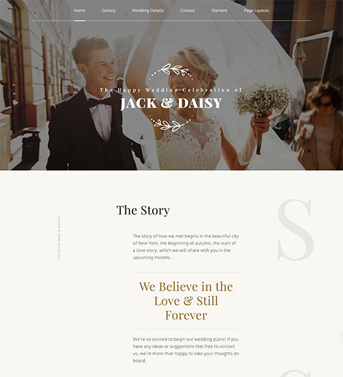Jack & Daisy Weebly Theme Design