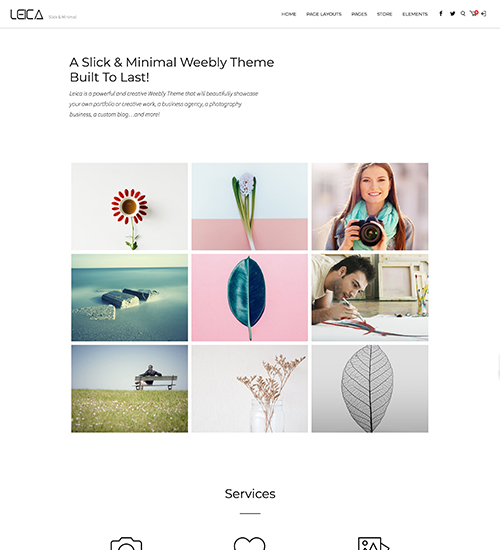 Leica Weebly Theme Design