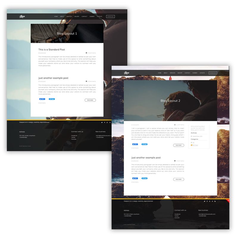 Linen Blog Page Layout