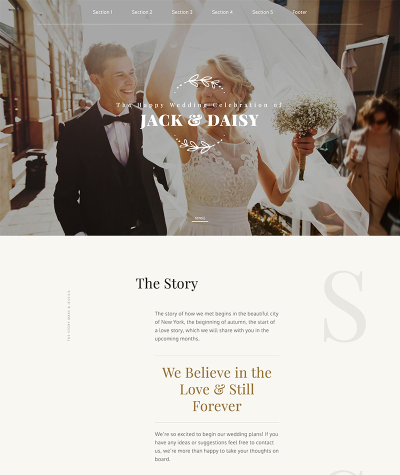 Jack & Daisy One Page Layout