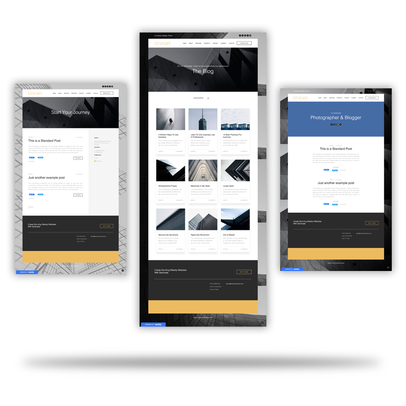 Seranade Blog Layouts
