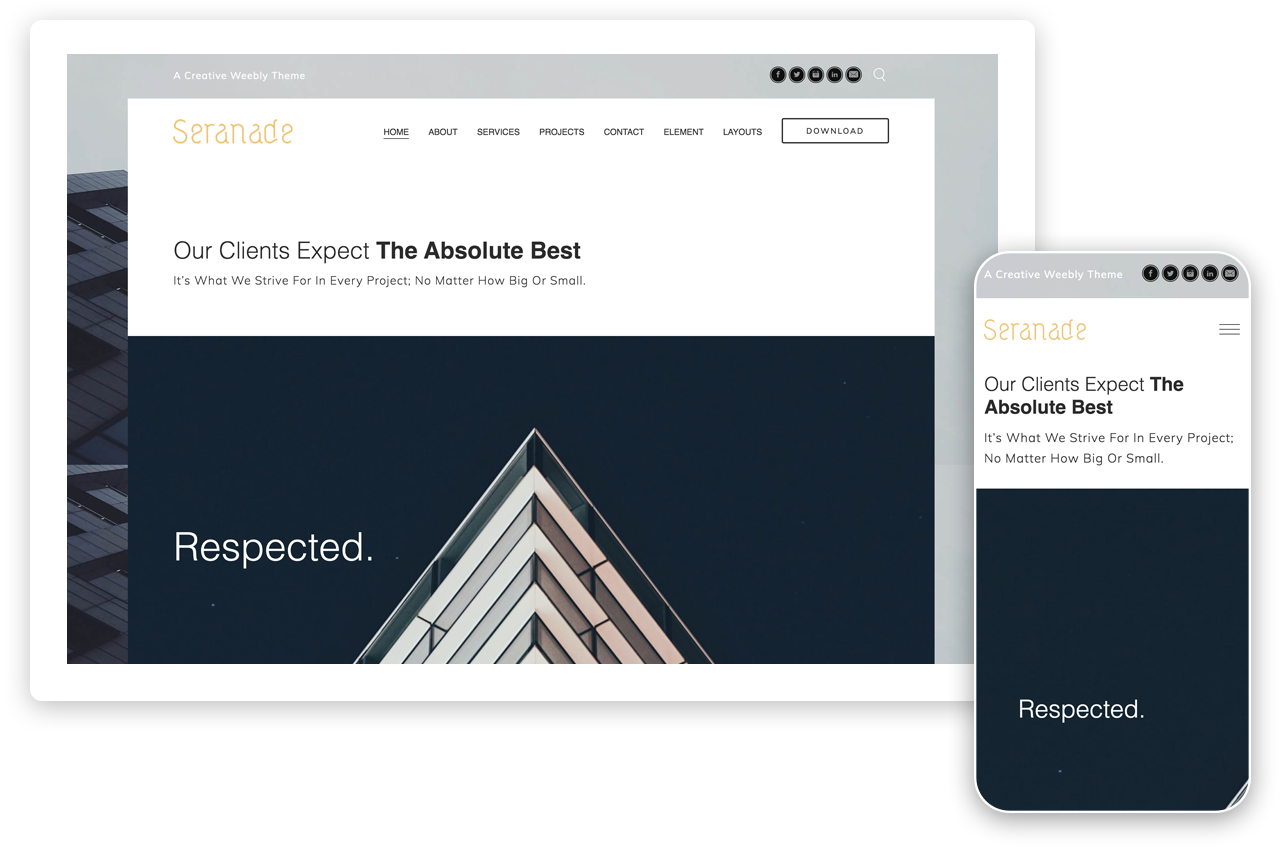 Seranade Weebly Theme