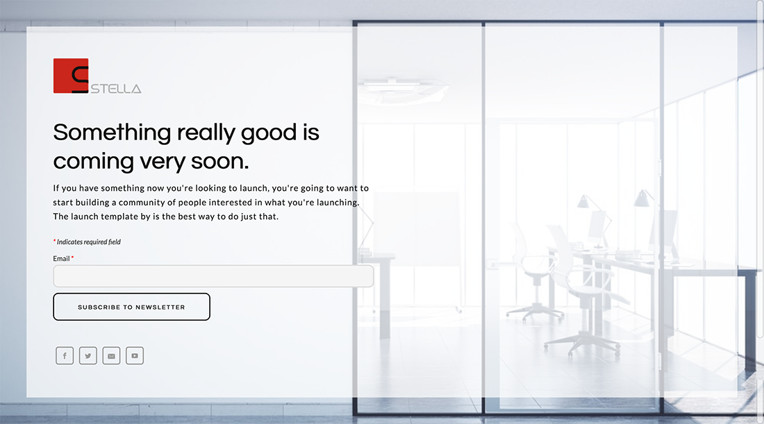 Stella Splash Page Layout