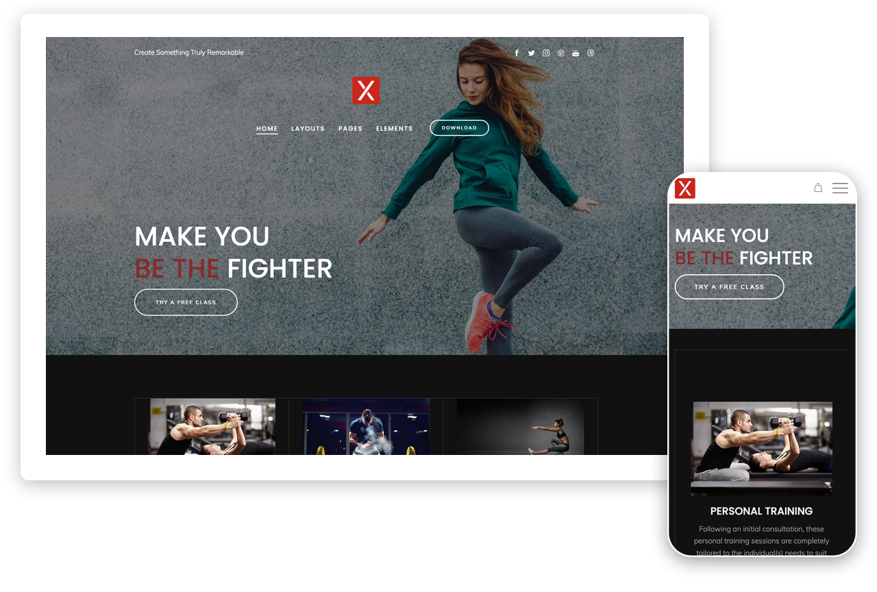 X Weebly One Page Theme