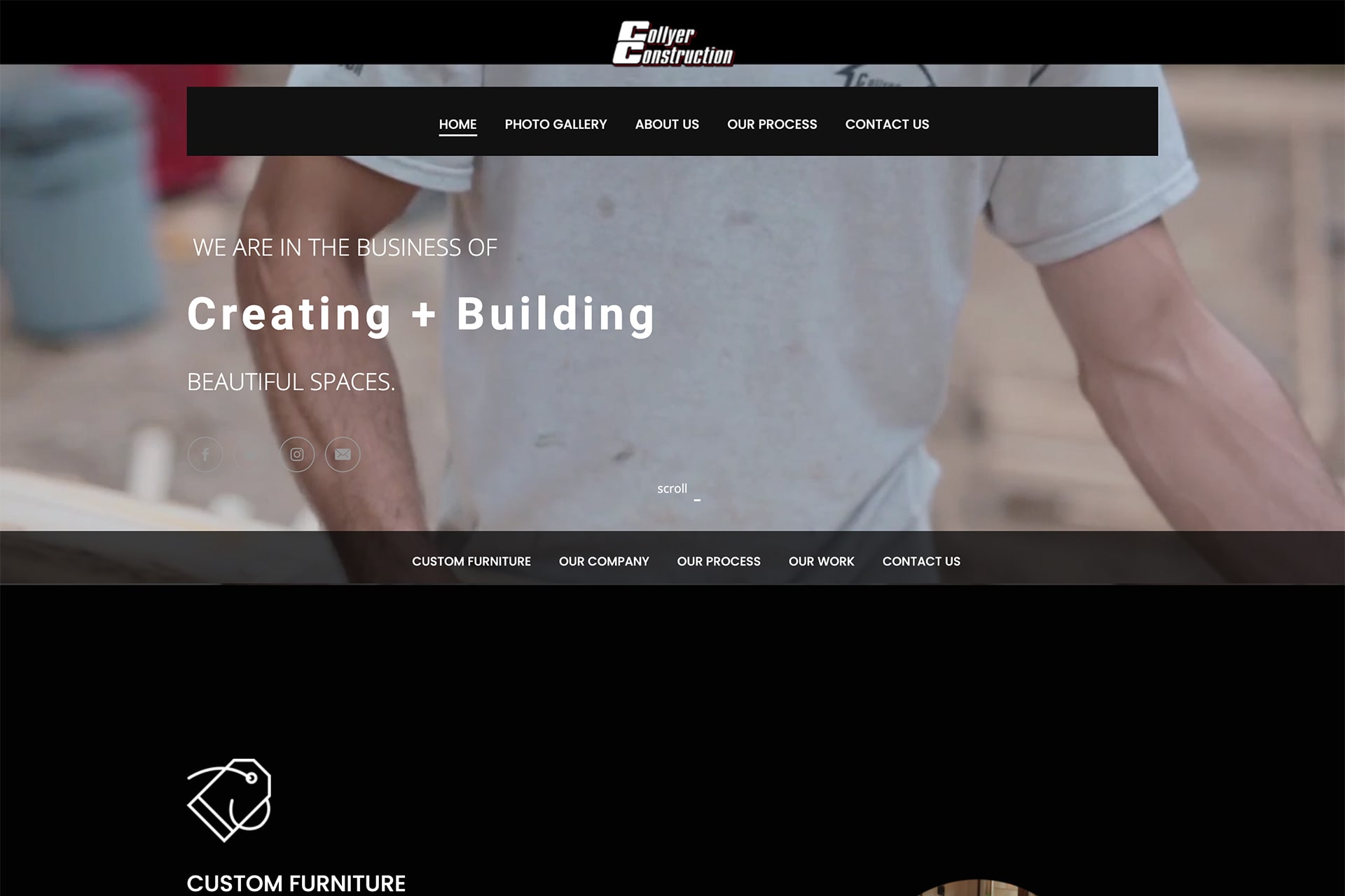collyers-min Weebly website example 11 - Collyers Construction