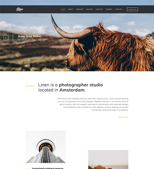 Linen Weebly Theme Design