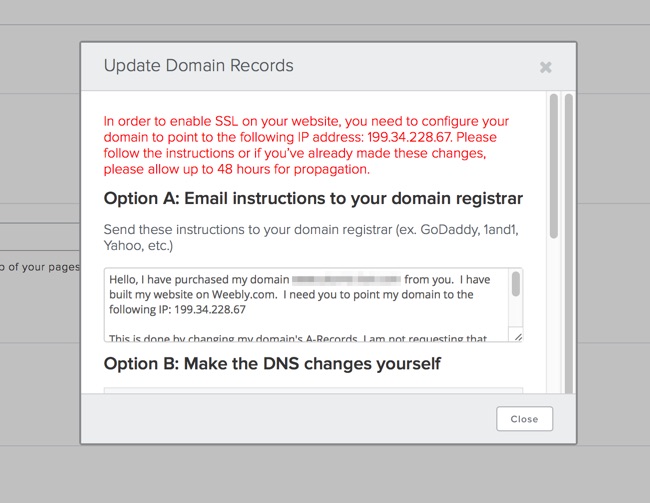 troubleshoot Weebly SSL does not work