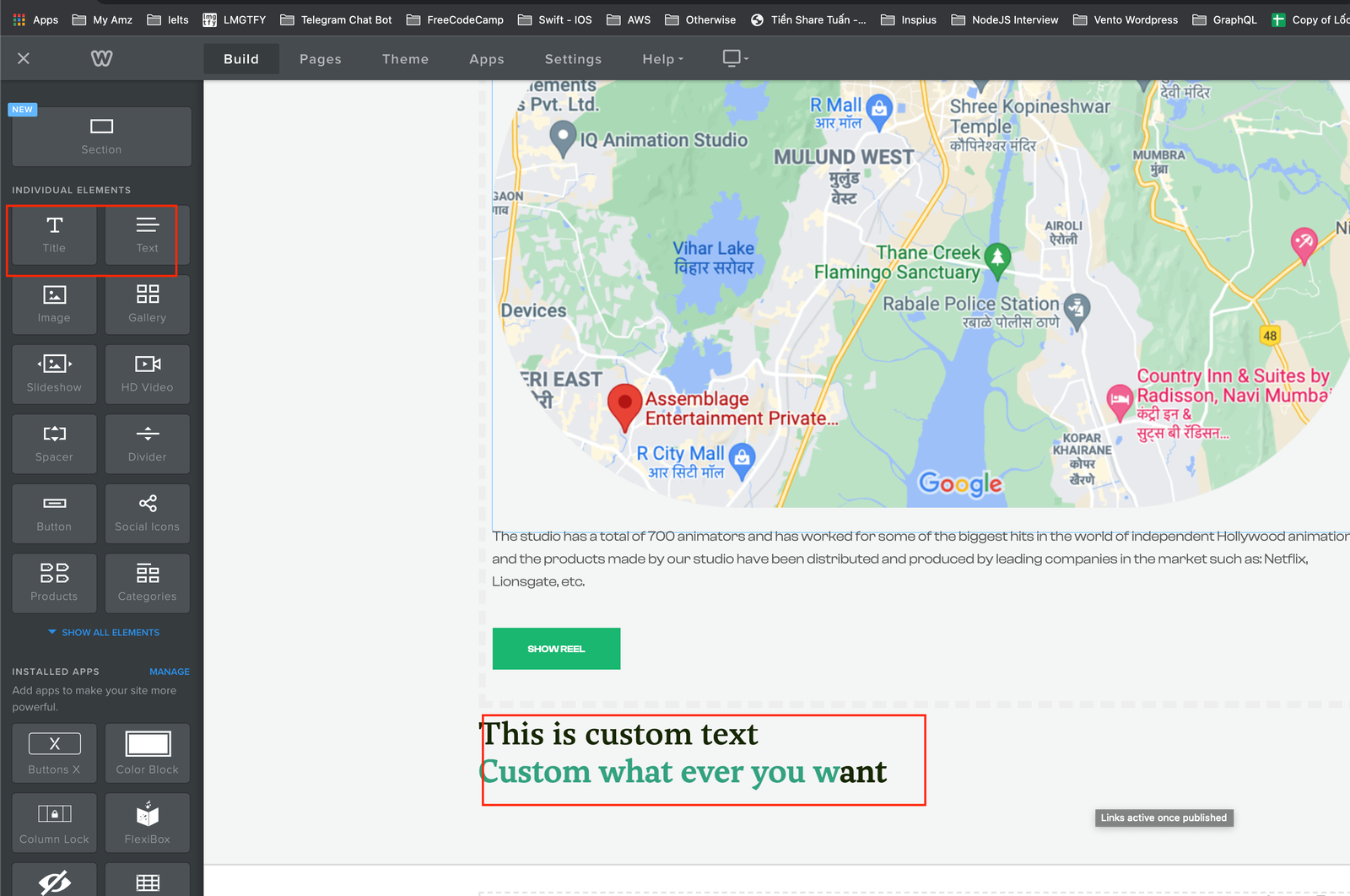 Use different fonts on one Weebly title or paragraph