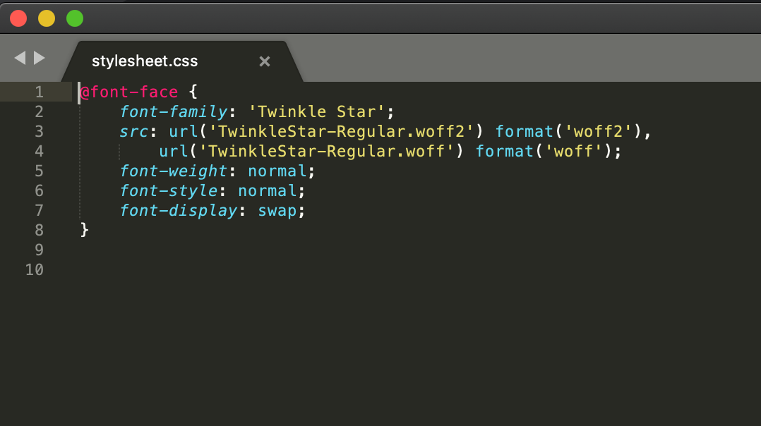 setup the font.css file for custom fonts (1)